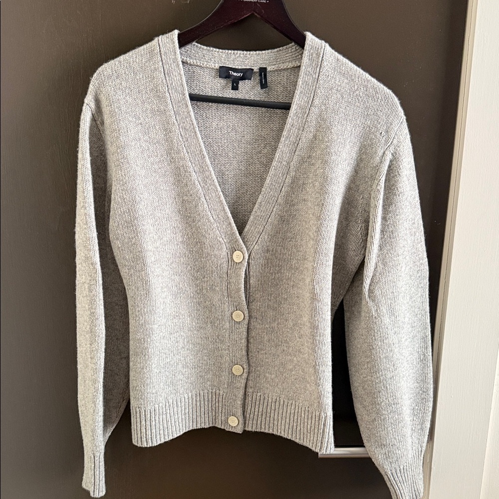 Theory Light Gray Women's Cardigan